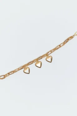 Triple Heart Charm Bracelet