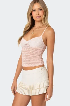 Tuesday Textured Lace Tank Top