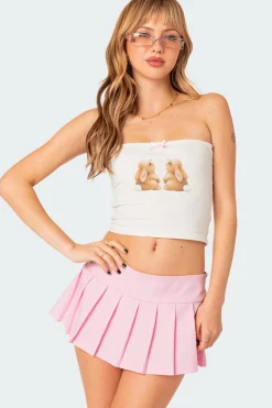 Twinning Printed Tube Top