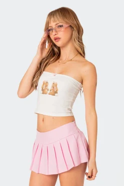 Twinning Printed Tube Top