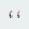 Twist Hoop Stud Earrings