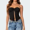 Twisted Split Front Tube Top