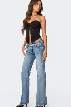 Twisted Split Front Tube Top