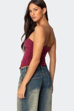 Twisted Split Front Tube Top