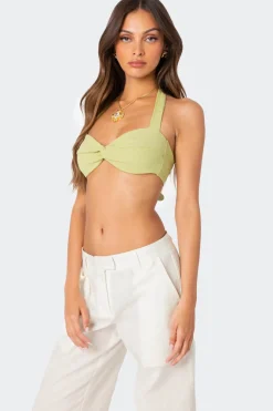 Twisty Textured Bra Top