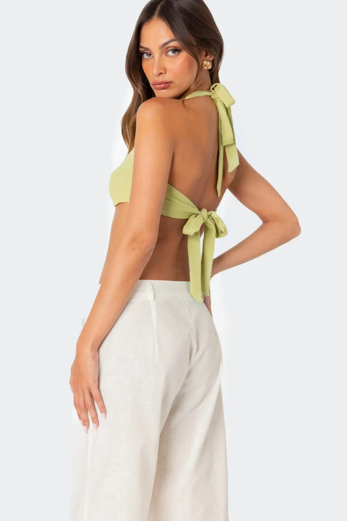 Twisty Textured Bra Top