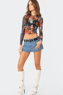 Two Faced Mesh Top
