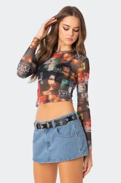 Two Faced Mesh Top