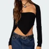 Two Piece Knit Triangle Shrug Top