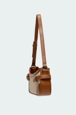 Two-Toned Faux Leather Shoulder Bag
