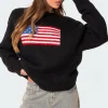 Usa Oversized Chunky Knit Sweater