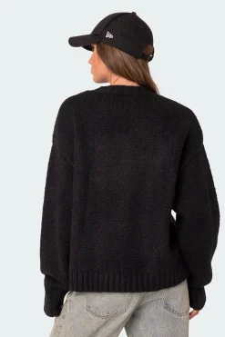 Usa Oversized Chunky Knit Sweater