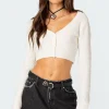 V Neck Cropped Cardigan