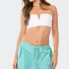 V Strapless Crop Top