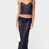 Vara Sheer Lace Maxi Skirt