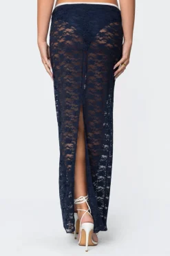 Vara Sheer Lace Maxi Skirt