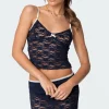 Vara Sheer Lace Top