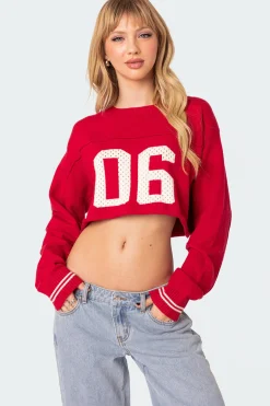 Varsity Cropped Sweater