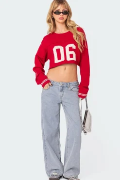 Varsity Cropped Sweater