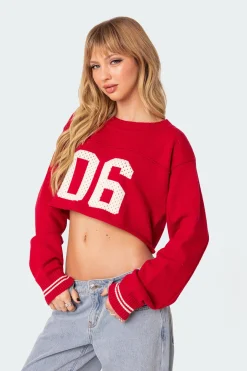 Varsity Cropped Sweater