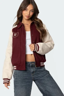 Varsity Oversized Bomber Jacket