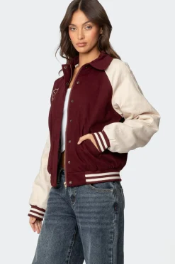 Varsity Oversized Bomber Jacket
