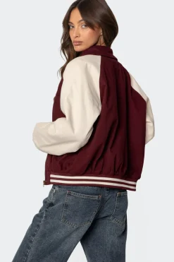 Varsity Oversized Bomber Jacket