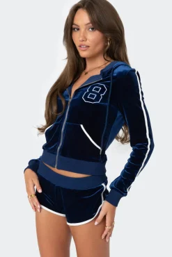 08 Velour Zip Up Hoodie