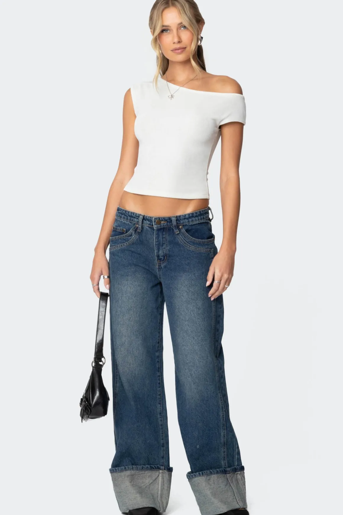 Vesper Cuffed Low Rise Jeans