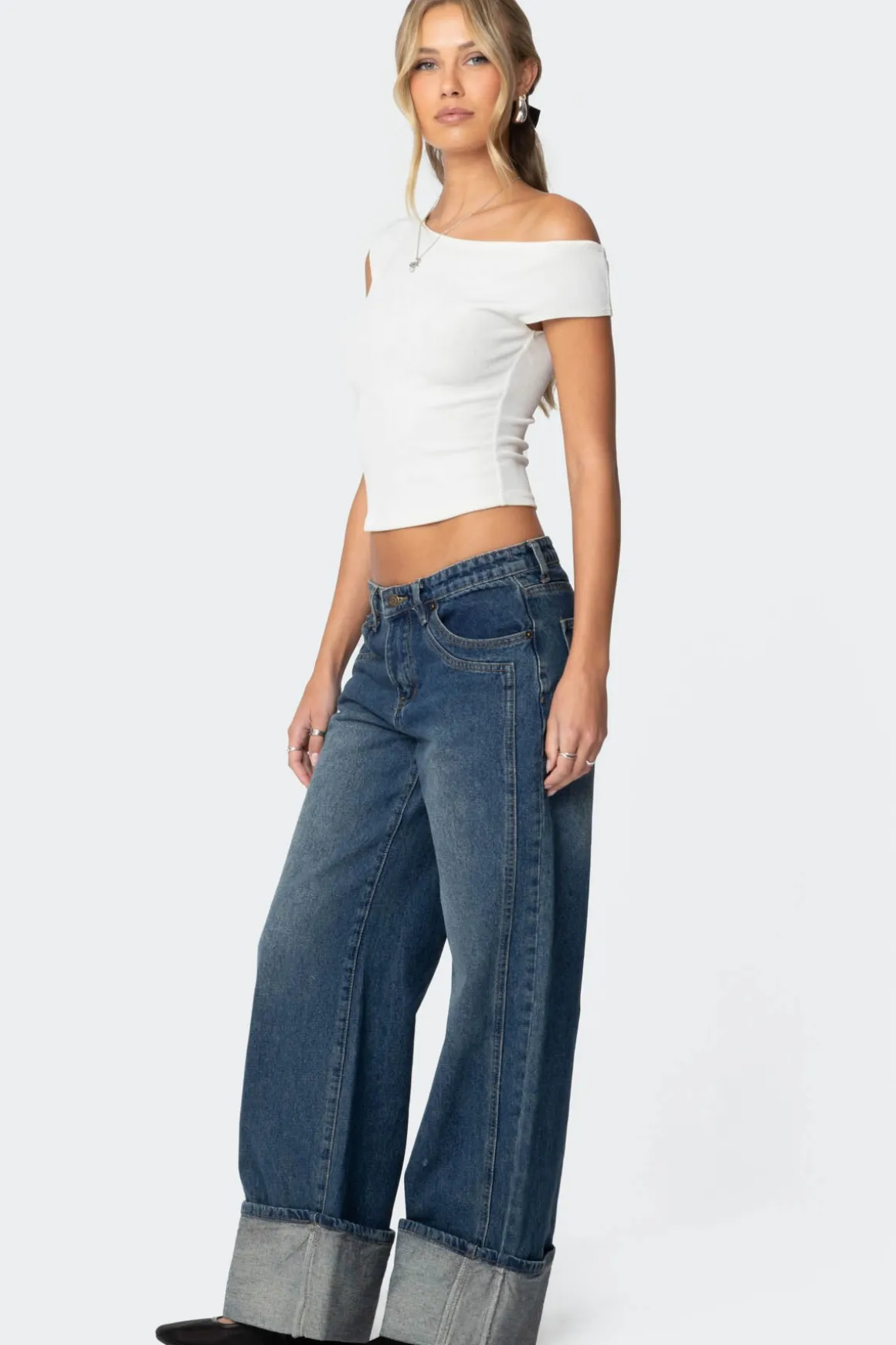 Vesper Cuffed Low Rise Jeans