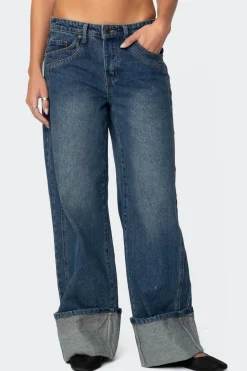Vesper Cuffed Low Rise Jeans