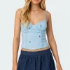Victoria Embroidered Mesh Bra Top