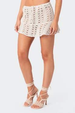 Violet Crochet Mini Skirt