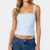 Virginia Lace Trim Eyelet Tank Top