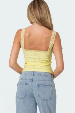 Virginia Lace Trim Eyelet Tank Top