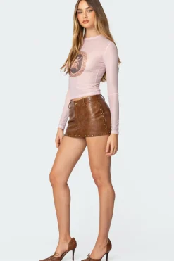 Vita Vintage Printed Mesh Top