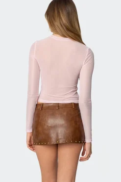 Vita Vintage Printed Mesh Top