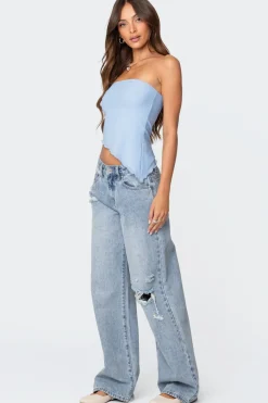 Vivi Mesh Asymmetric Tube Top