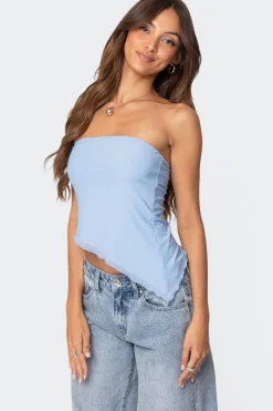 Vivi Mesh Asymmetric Tube Top