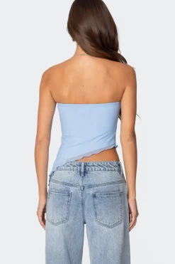 Vivi Mesh Asymmetric Tube Top