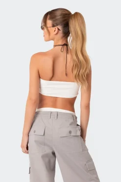 Vivie Ribbed Cut-Out Bodysuit
