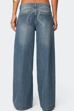 Vyxen Vintage Washed Low Rise Jeans
