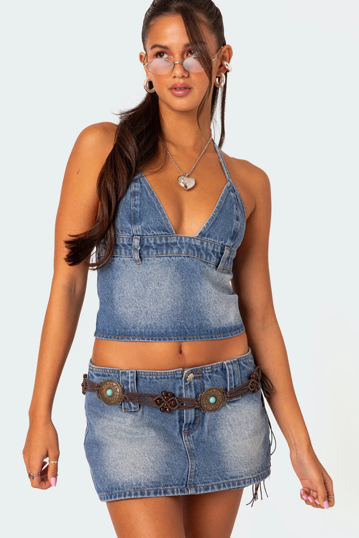 Wanona Denim Halter Top