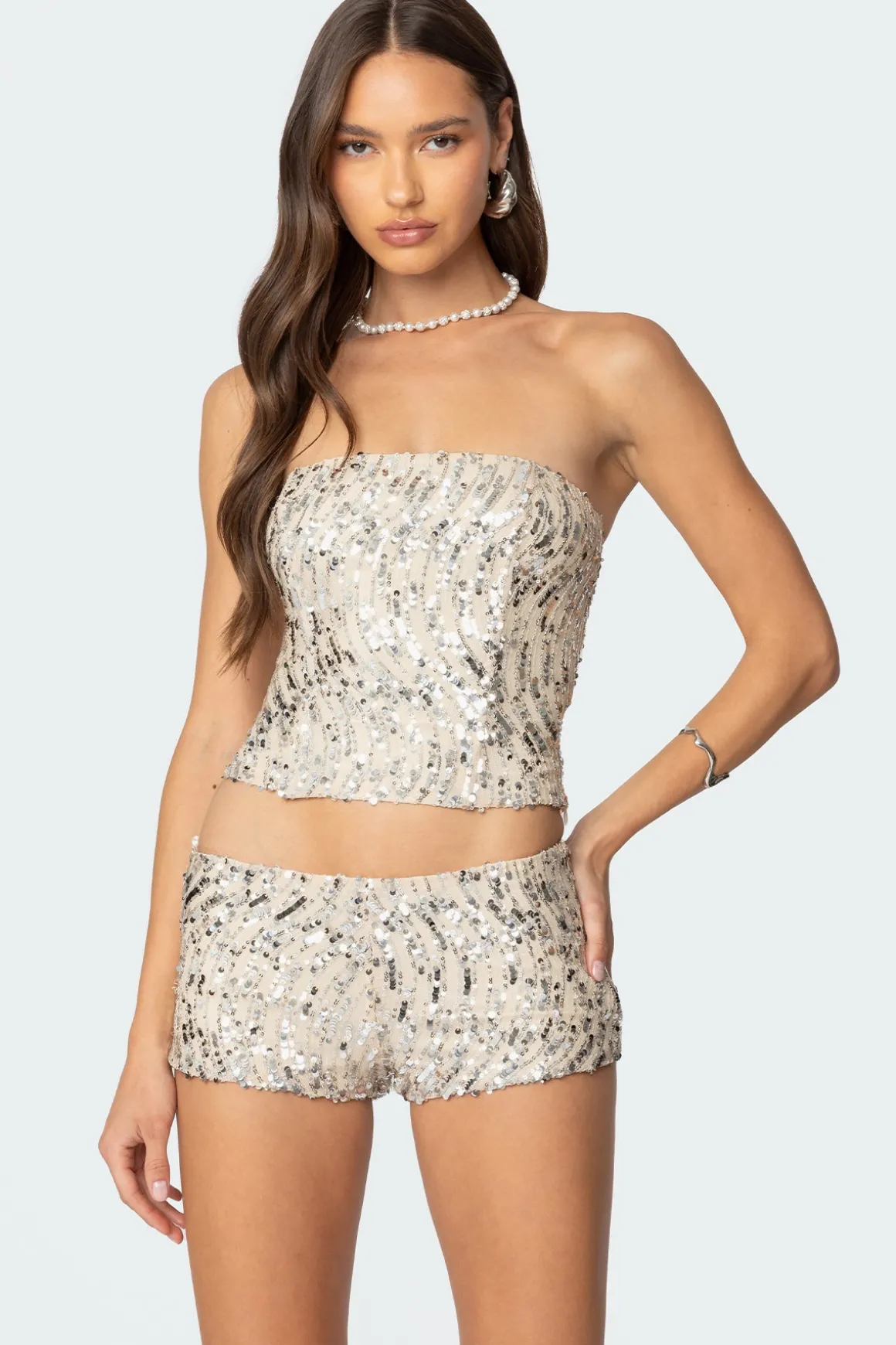 Wavy Baby Sequin Corset