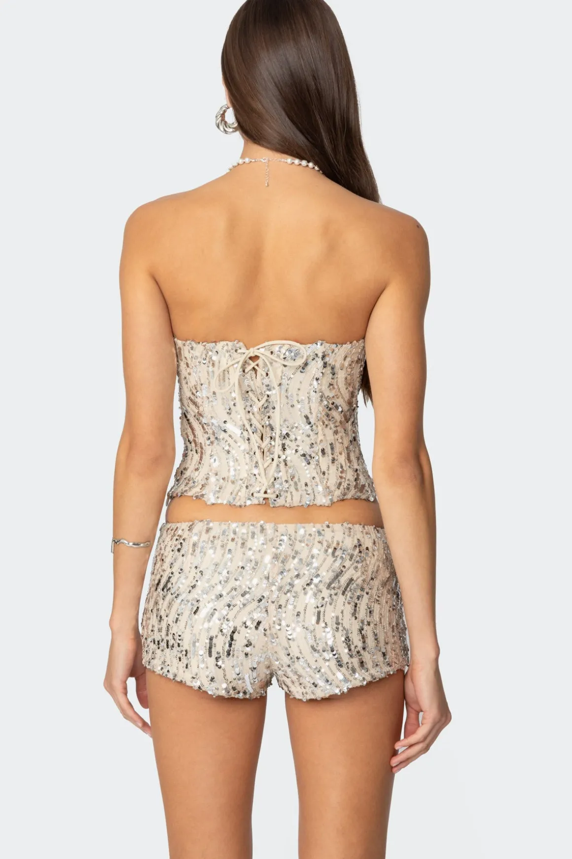 Wavy Baby Sequin Corset