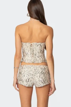 Wavy Baby Sequin Corset