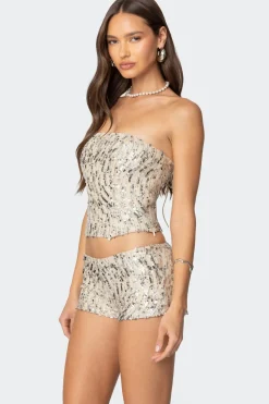 Wavy Baby Sequin Corset