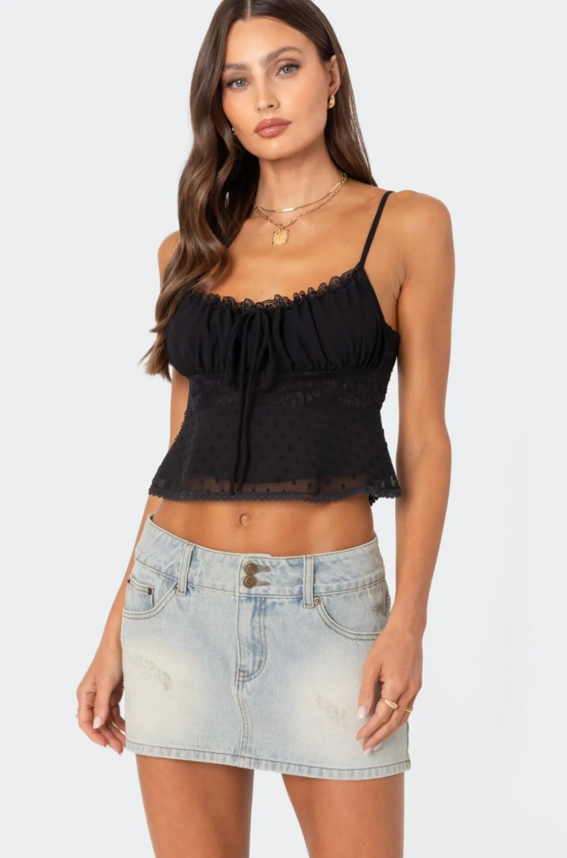 Wendy Tie Back Lacey Top
