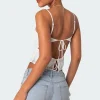 Wendy Tie Back Lacey Top