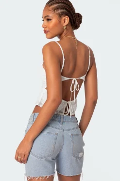 Wendy Tie Back Lacey Top